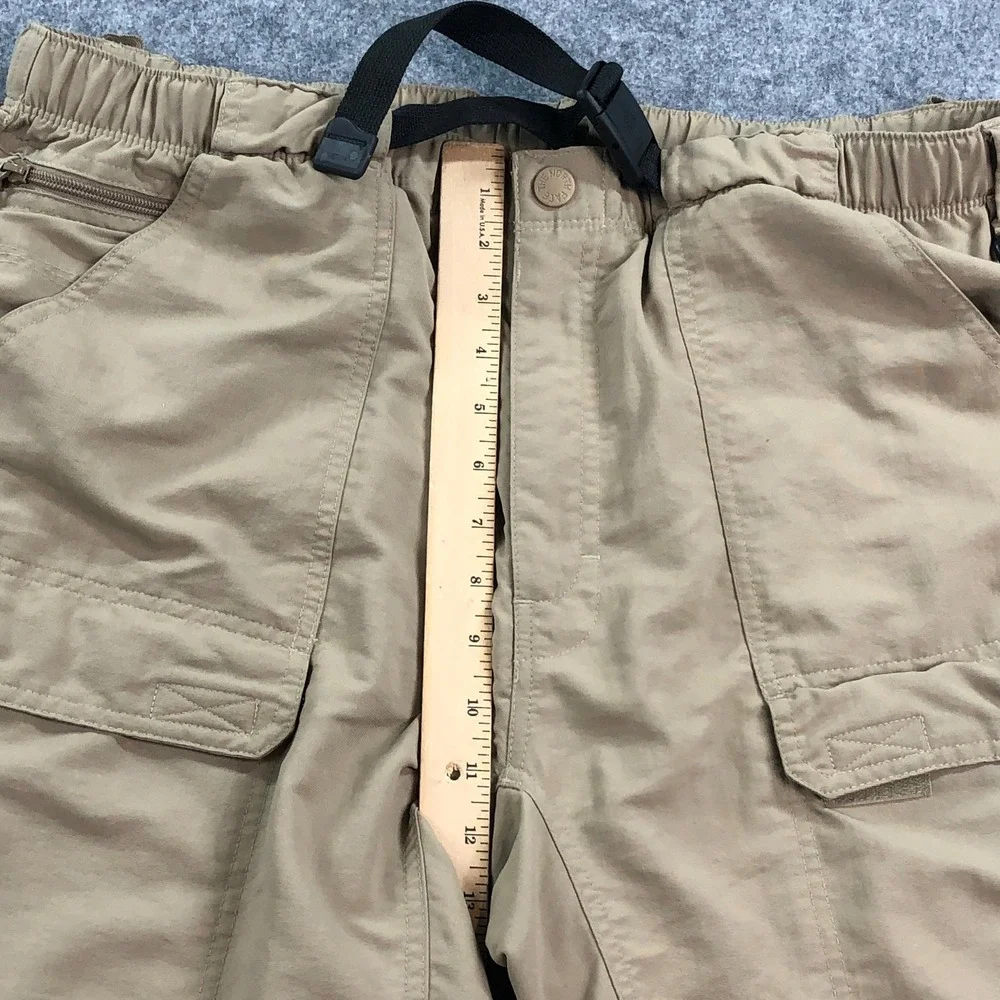 The North Face Mens Cargo Pants XL Tan Convertible Hiking Belted Nylon Outdoors